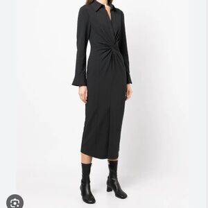 Cinq a Sept McKenna Midi Dress in Black